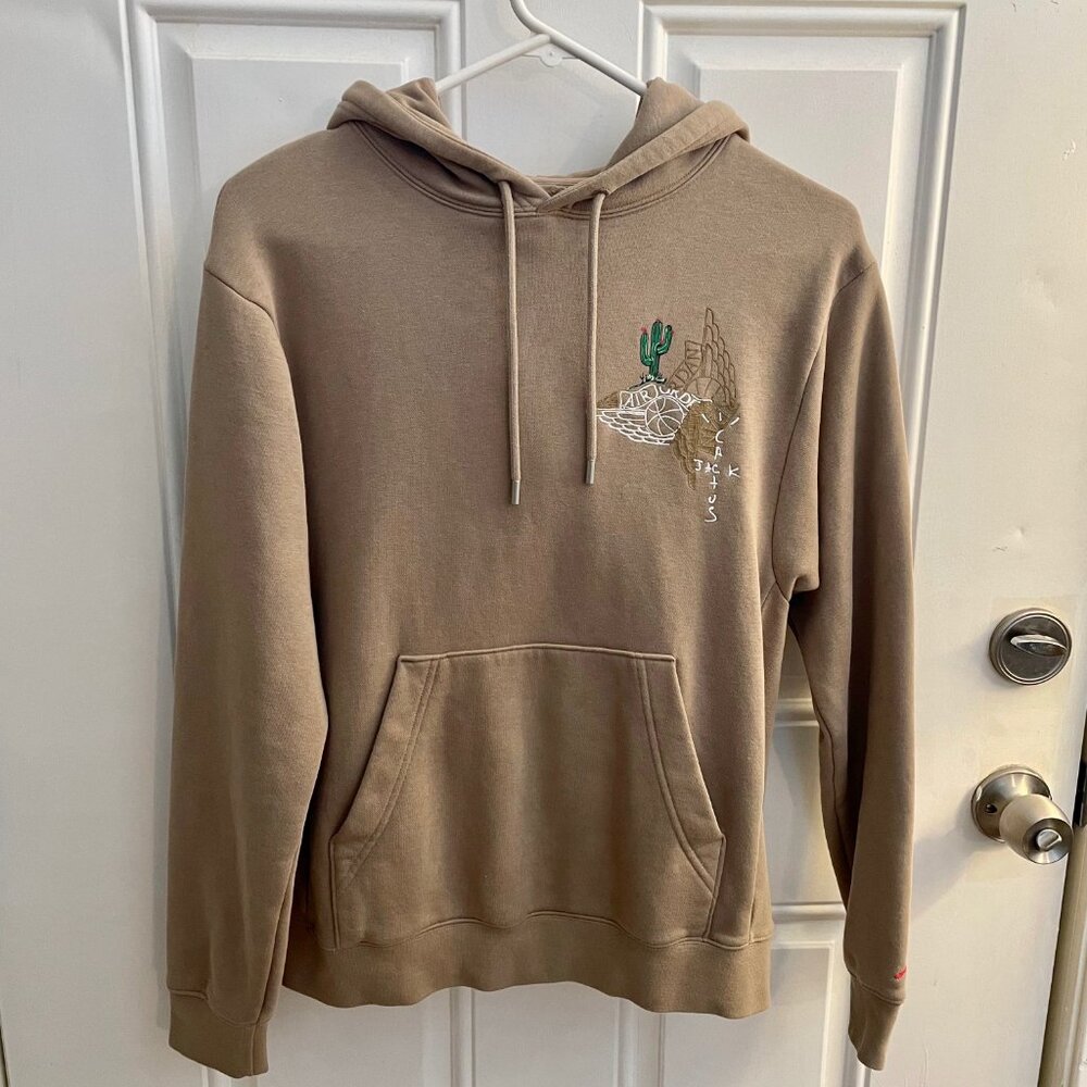 Travis Scott Cactus Jack x Jordan Khaki/Red Pullover Hoodie Size S